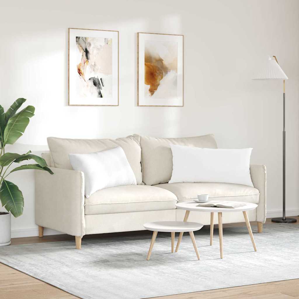 Sofa Cushions 2 Pcs White 80 X 40 Cm Fabric