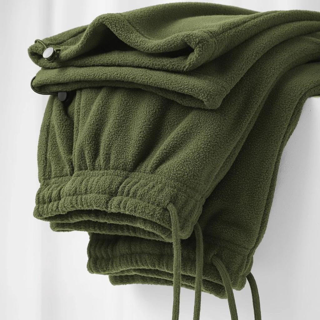 Winter Damen Fleece Haremshose Damen Unisex Lose Jogginghose mit weitem Bein Hohe Taille Kordelzug Bequeme Gerade Baggy Jogginghose