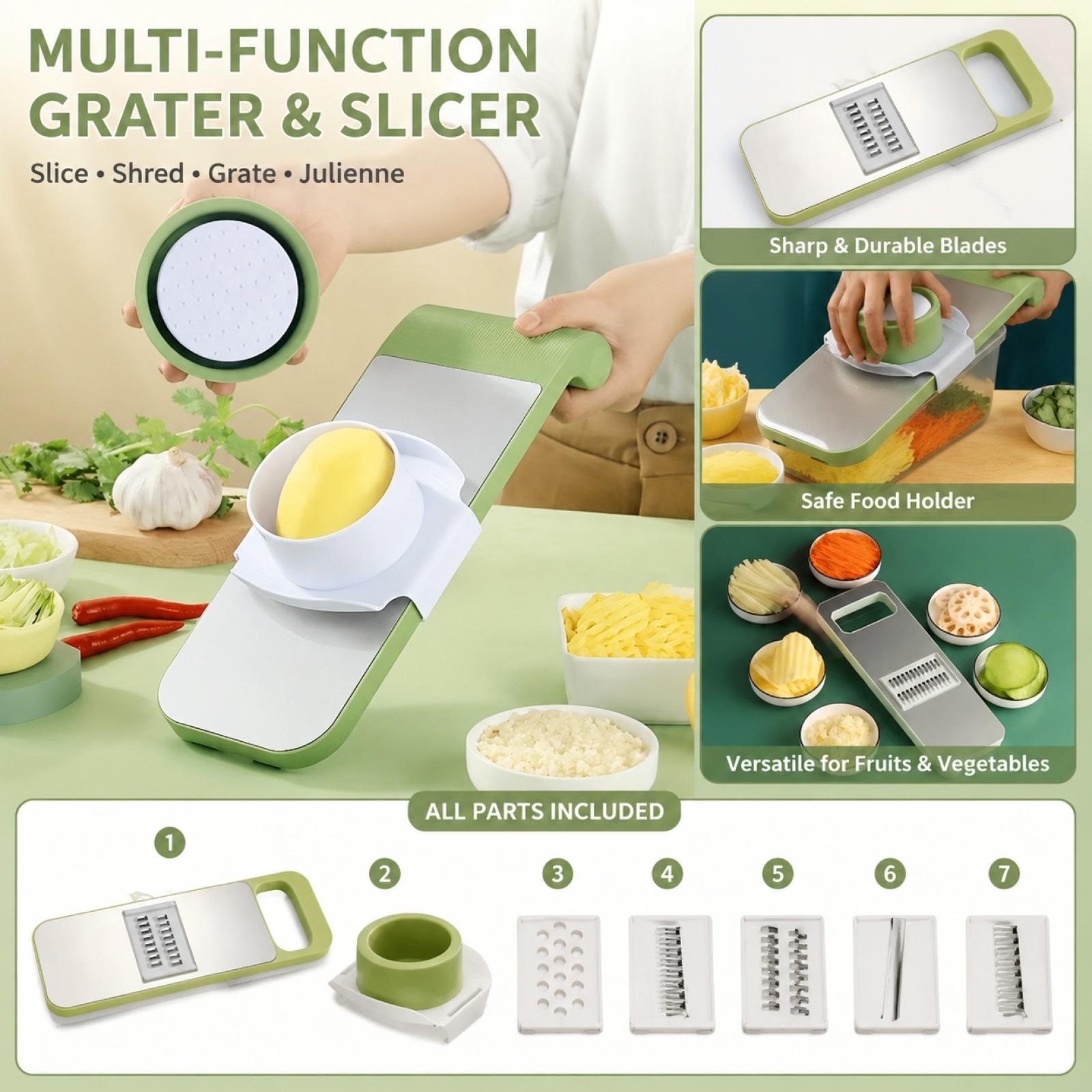 Stainless Multi-Function Vegetable Grater Shredder for Kitchen Potato one size
