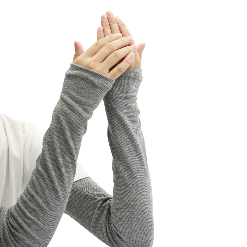 

Pure Cotton Oversleeves Air-Conditioned Room Cold-Proof Heattech Extended Men s and Women s Arm Guard Thickened Protective Glove Cycling Sleeves Dark gray One size