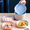Plastic Plates Reusable Resistant Pet Bowl Dessert Dinner Kitchen Party Barbecue Durable Child Snack