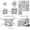 10pcs/set Marble Texture Frosted Tiles Floor Wall Stickers Kitchen Bathroom Ground Wallpaper Non-slip Peel Stick Wall Decals