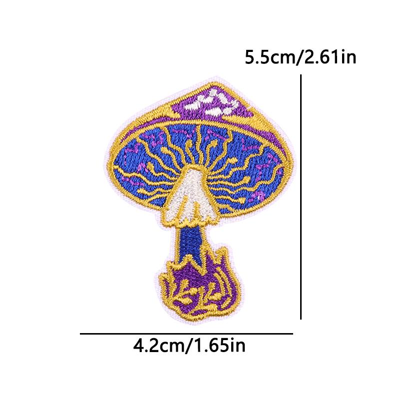 West Cowboys Iron On Patches For Clothing thermoadhesive Patches For Clothes Mushroom Embroidery Patches For Hat/Jeans DIY Badge