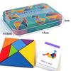 3D Wooden Pattern Animal Jigsaw Puzzle Colorful Tangram Toy Kids Montessori Early Education Sorting Games Toys Children Gift