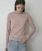 Mosyupamosyu See-Through Leopard High-Neck T-Shirt [Pink]