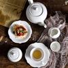Elegant European Style Tea Pot Set with Coffee Cups Saucer Milk Jug for Afternoon Tea Ceramic