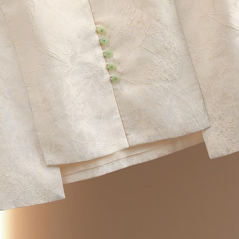 New Chinese Style Jacquard Layered Vest for Women