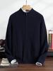 Men's Solid Color Cashmere Knit Cardigan - Autumn/Winter 2025, Loose, Soft, Comfortable, Zipper, Long Sleeve, Versatile.