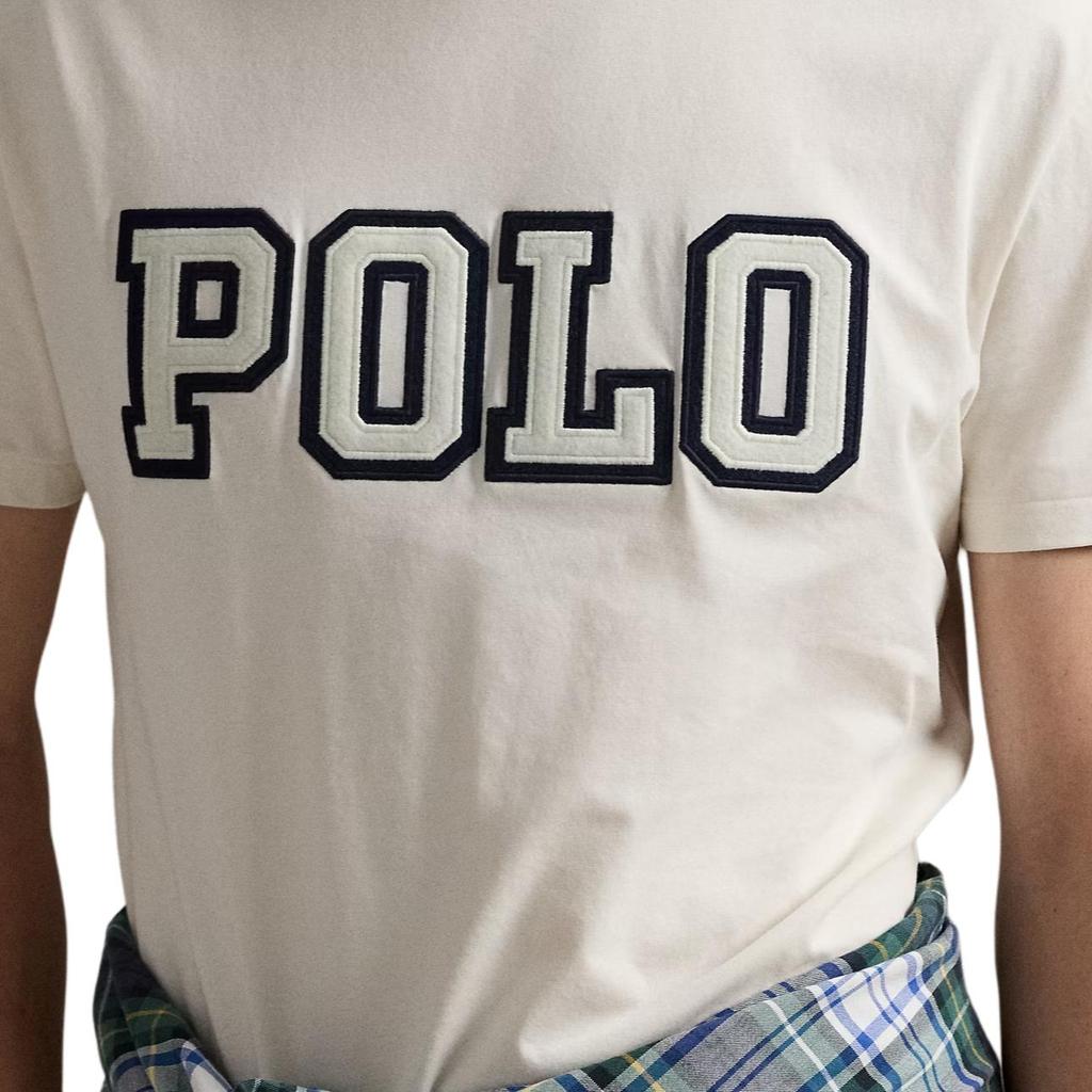 Polo Ralph Lauren Classic Fit Logo Knit T-Shirt Men Tops White 710972663-001