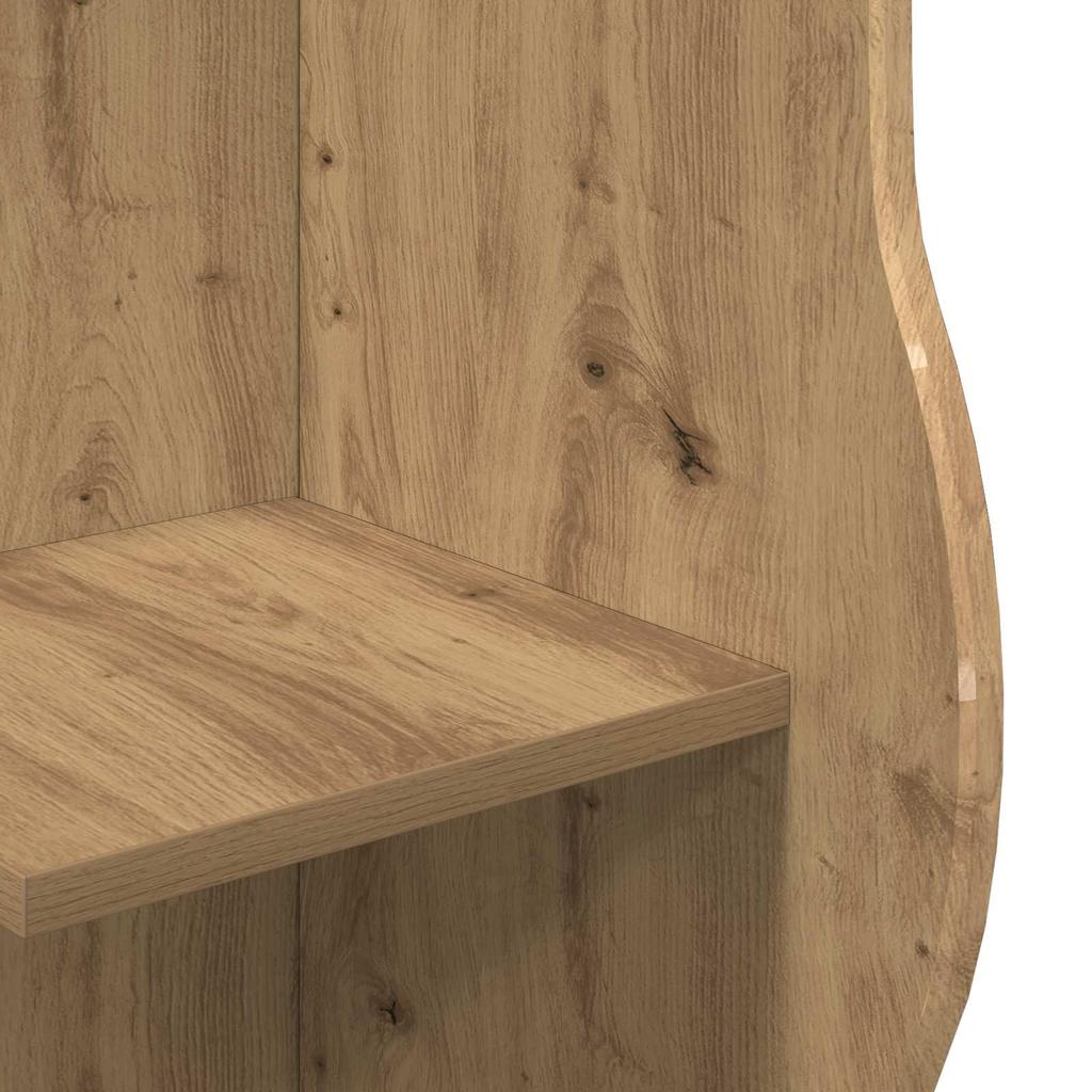 Eckregal mit Regalen Artisan Eiche 34 x 33 x 102 cm Holzwerkstoff