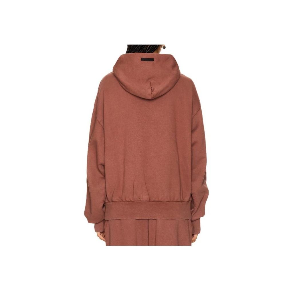 Fear of God Essentials Heavy Fleece Vintage Shrunken Hoodie Crimson Men Tops Red 192BT246216F