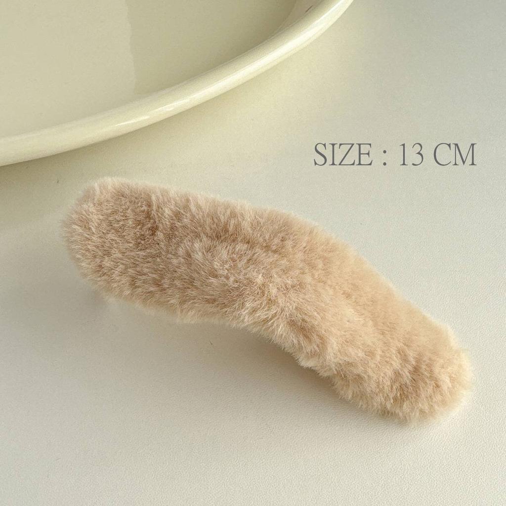 Maillard Pearl Plush Hairpin Women'S Back Head Hair Clip Large Duck Bill Clip Temperament Hairpin Headdress