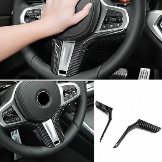 Fit For BMW 3-Series G20 - Carbon Fiber Steering Wheel Strip Cover Trim