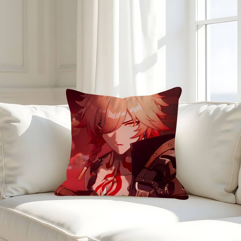 

H-Honkai Star Rail Mydei Pillow Case Removable Washable Cushion Cover – All-Season Soft Linen 16x16Inch