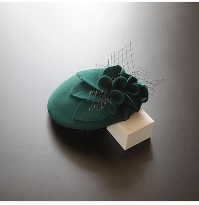 Wedding Woman Hat Fascinators Pillbox Hat With Flower 100% Australian Wool Church Beret Cocktail Banquet Felt Fedoras Cap