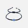 Bracelet - Akma - Argent 925 - Quartz hydrothermal bleu clair - Réglable - Plaqué finition en rhodium