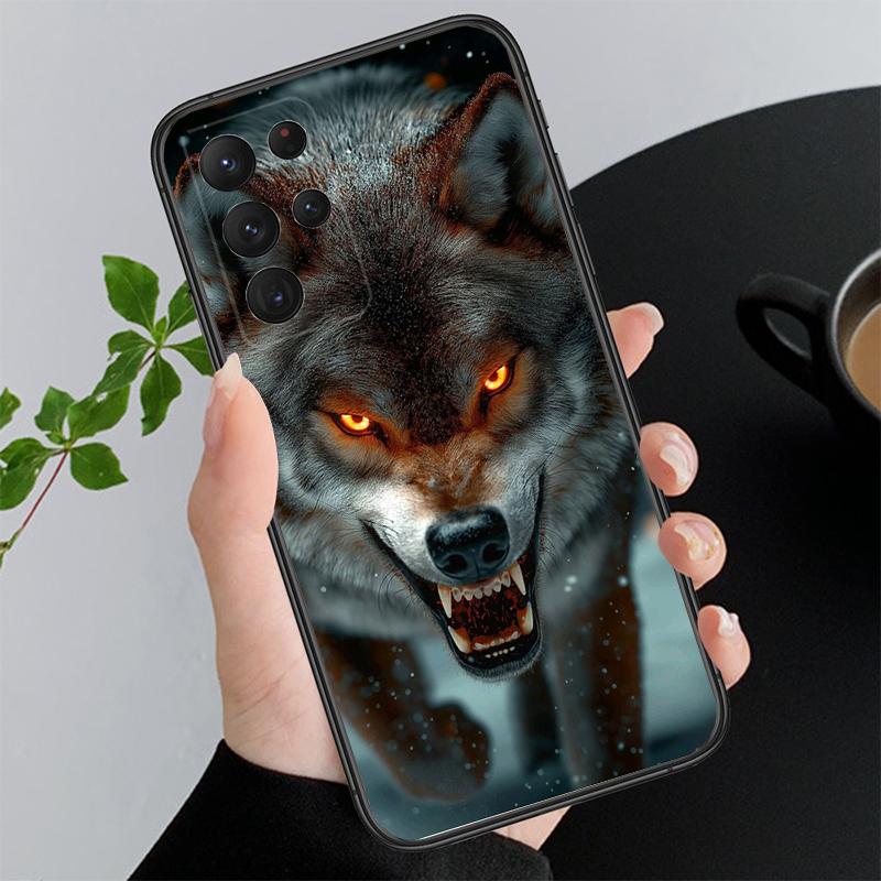 Phone Case For Samsung A55 A16 A56 A36 A35 A15 A53 A54 A33 A34 A25 A05S A52 A52S A14 A26 A71 Animal Wolf