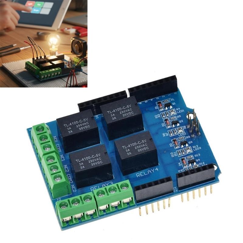 4 unabhängige DC5V Relais Module zur Steuerung mehrerer Geräte Kompatibel mit Mikrocontrollern und SBCs
