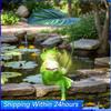 Frog Garden Statue Resin Animal Sculpture Cute Frog Statue for Garden Yard Patio Fairy Garden Accessories