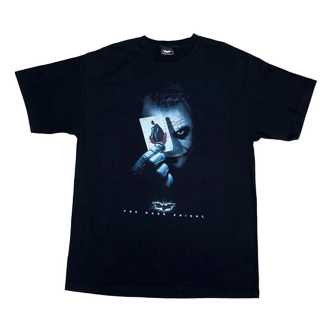 The Dark Knight 2008 Y2k Vintage Batman Joker Heath Ledger Movie Unisex T-Shirt S