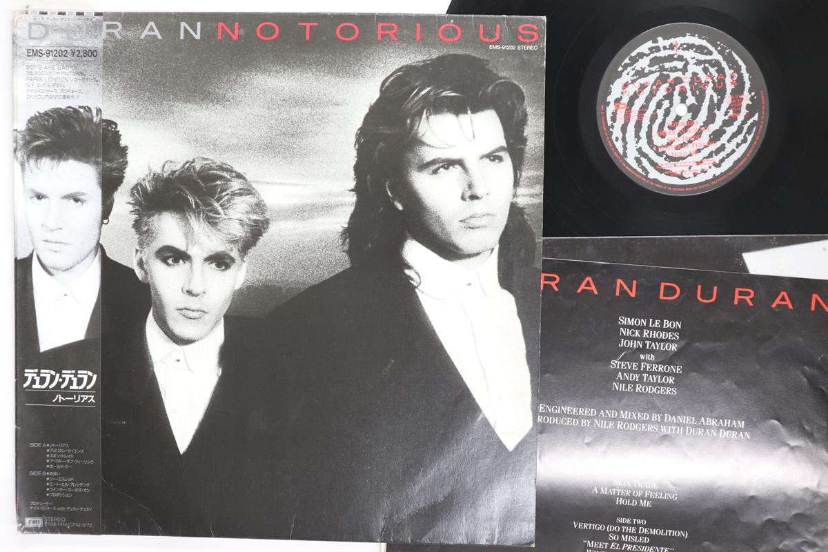 LP Record DURAN DURAN  Notorious EMS91202 EMI 1986 Japan Obi Rock Used