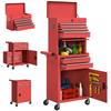 Three-Part Steel Locking Tool Chest - Red
