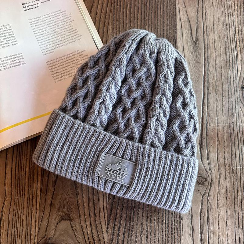 Acrylic Knit Hat For Men Winter Warmth Windproof Ears Protection Casual Style