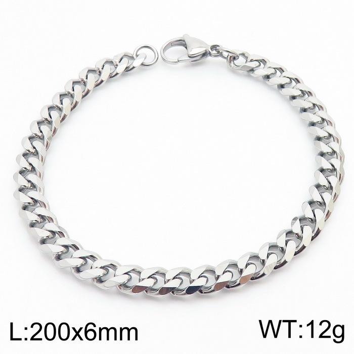 Unisex Edelstahl Kubanische Kette Armband - Trendiger Hip-Hop Mode Schmuck