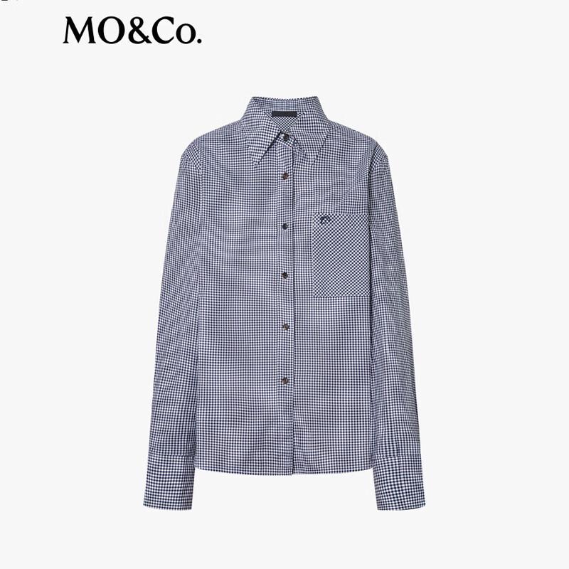 MO&Co. Women's Brushed Cotton Long-Sleeved Shirt
