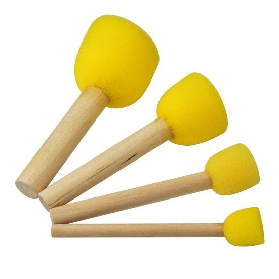 40Pcs/Set Round Foam Sponge Paint Brush Kids DIY Drawing Tools Painting Toy