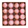 Set of 16 Baubles for Christmas Tree Handmade Decorations for Party and Home Colorful Hanging Pendants Embellishment