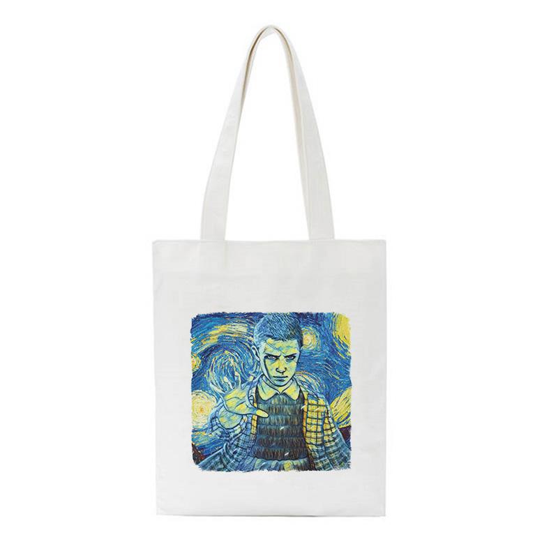 Ladies Handbags Canvas Tote Bag Shopping Travel Eco Reusable Shoulder Shopper Bags Women Simple Package Student School Book Bags