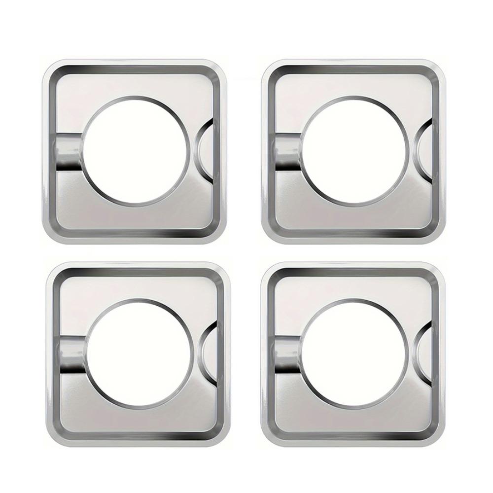 Stain-resistant Square Gas Stove Drip Oil Pan Stainless Steel Gas Range Top Protector  Kitchen