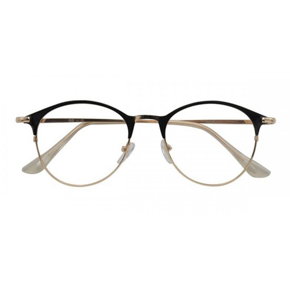 

Croon Janis Shiny Black Gold Unisex Eyeglasses Shiny Black/Gold/+2.00