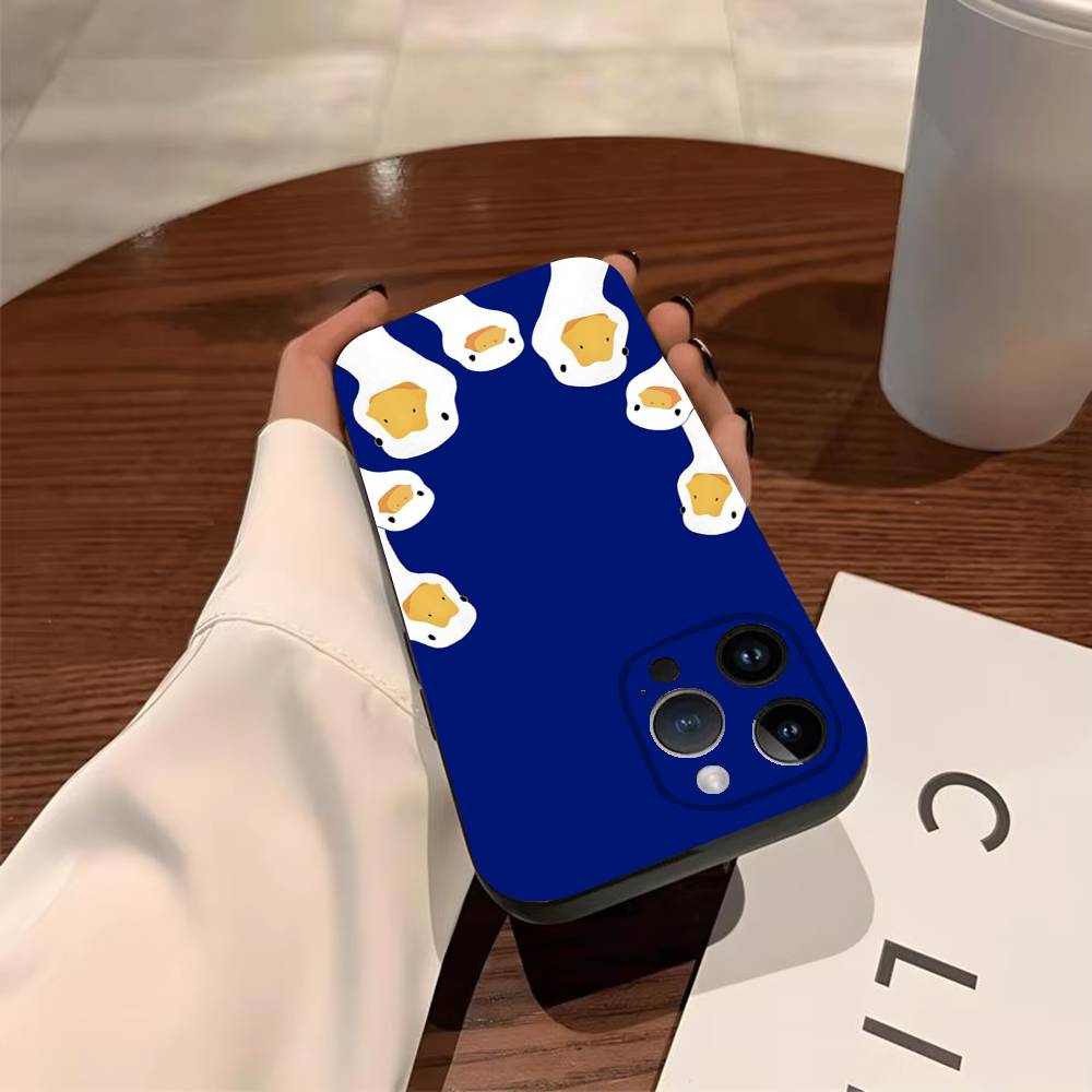 C-Confused Goose Phone Case for iPhone 17,16,15,14,13,12,11,Pro,X,Xs,Max,Plus Shockproof Cover