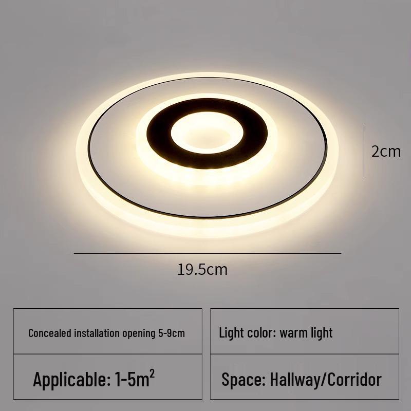 LED Ceiling Light for Hallway, Entrance, or Balcony - Round Surface Mounted Design