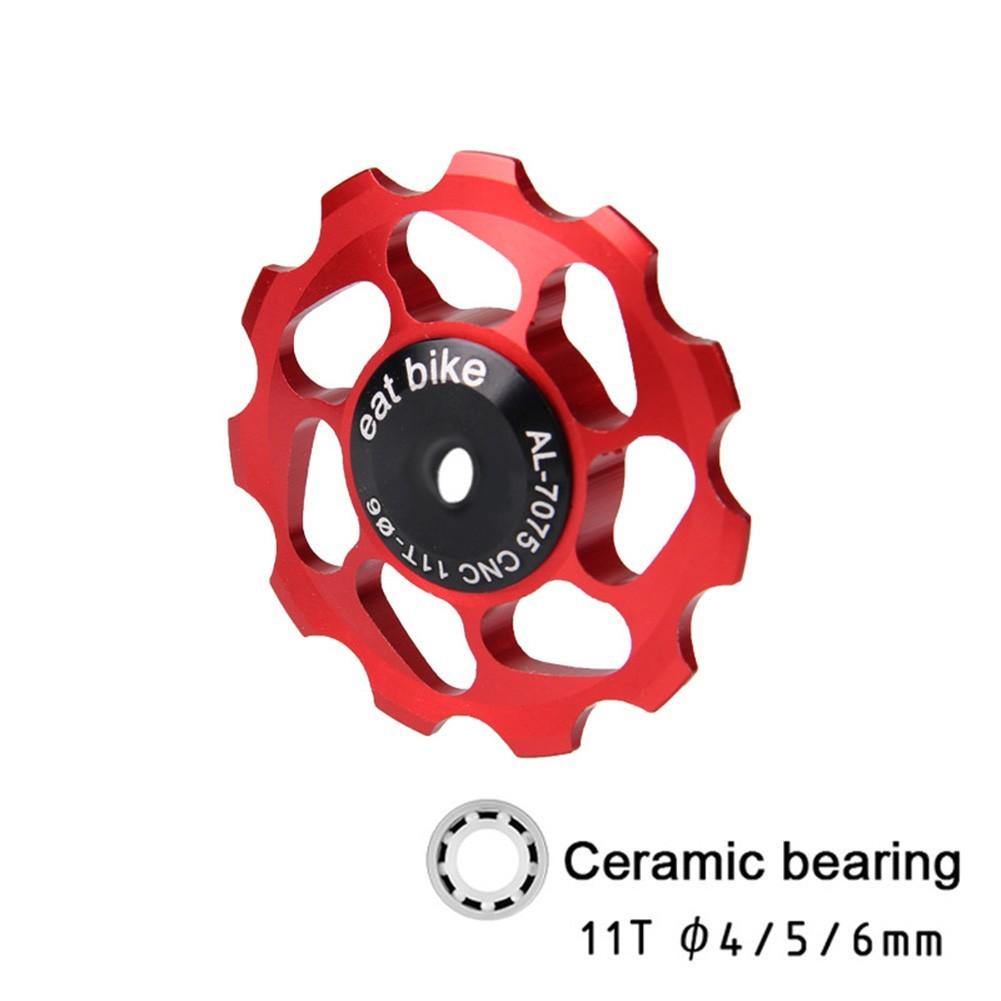 11T Bicycle Pulley Wheel Ceramic Bearing Aluminum Alloy Ceramic Bearing