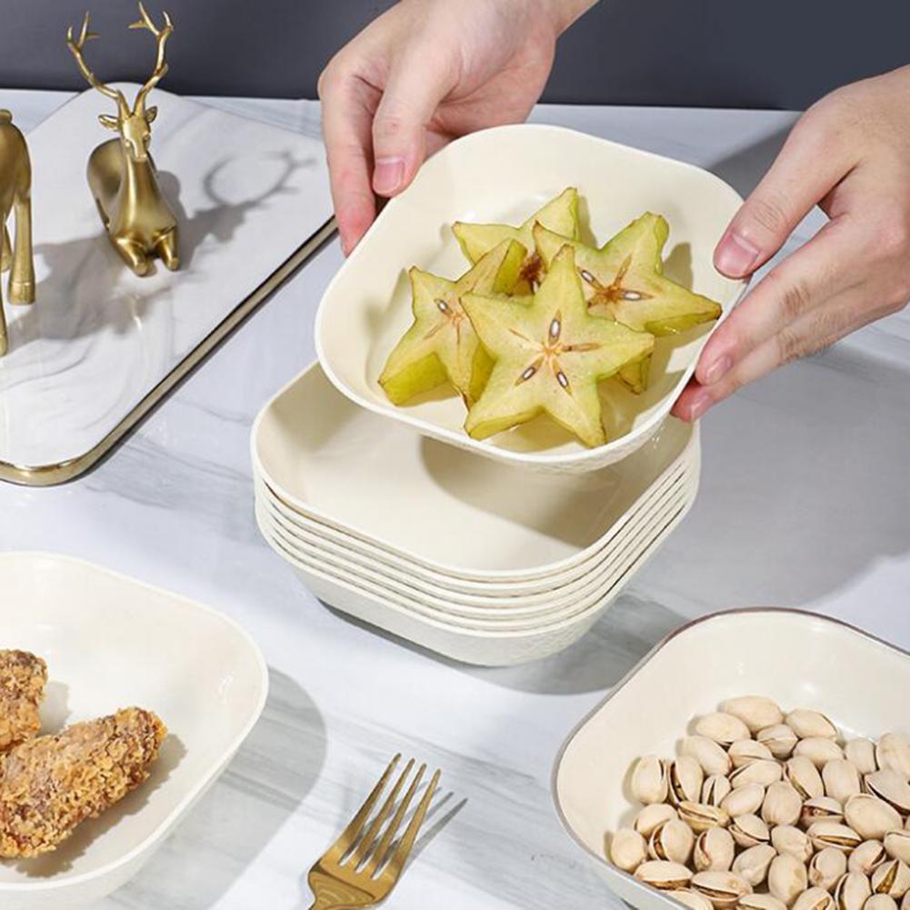 Spuckknochenschale Obstaufbewahrungstablett Kunststoff Glatte Oberfläche Snack-Obstteller für die Küche Flacher Boden Knochenspießschale