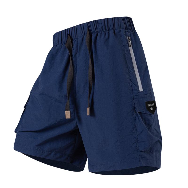 Outdoor IJszijde Ademend Lichtgewicht Sneldrogende Sportshorts voor Mannen Zomer Losse Werkkleding Stijl Vijfkwartbroek
