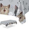 1PC Gray Bottom Cat PE Tablecloth Cute Cat Theme Birthday Party Decorations Kids Favors Gift Table Cover Baby Shower Supplies