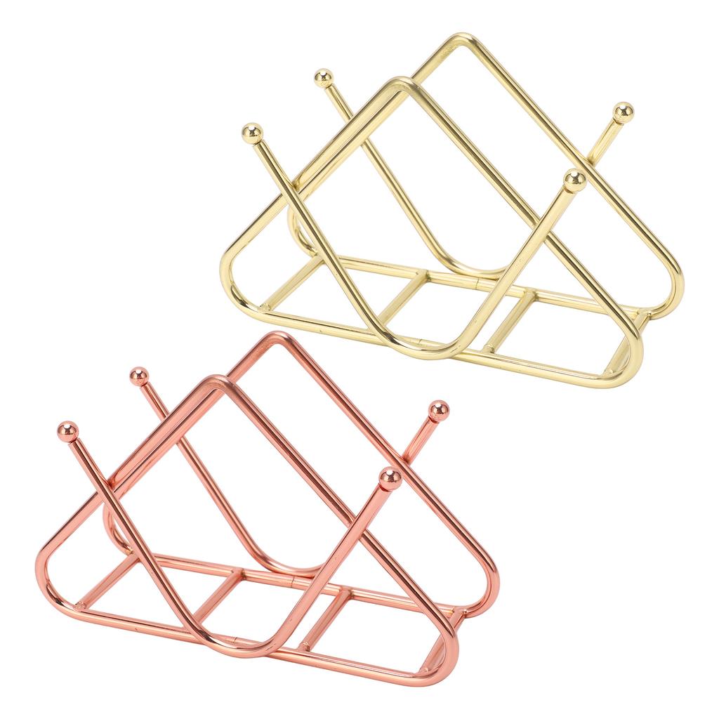 Napkin Holder Iron Art Vertical Style V Shape Large Capacity Bottom Thickening Widening Design Paper