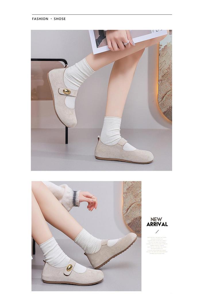 Women's Retro Mary Jane Shoes, Hidden Height, Soft Soles, Round Toe, Closed Heel, Spring/Autumn Style