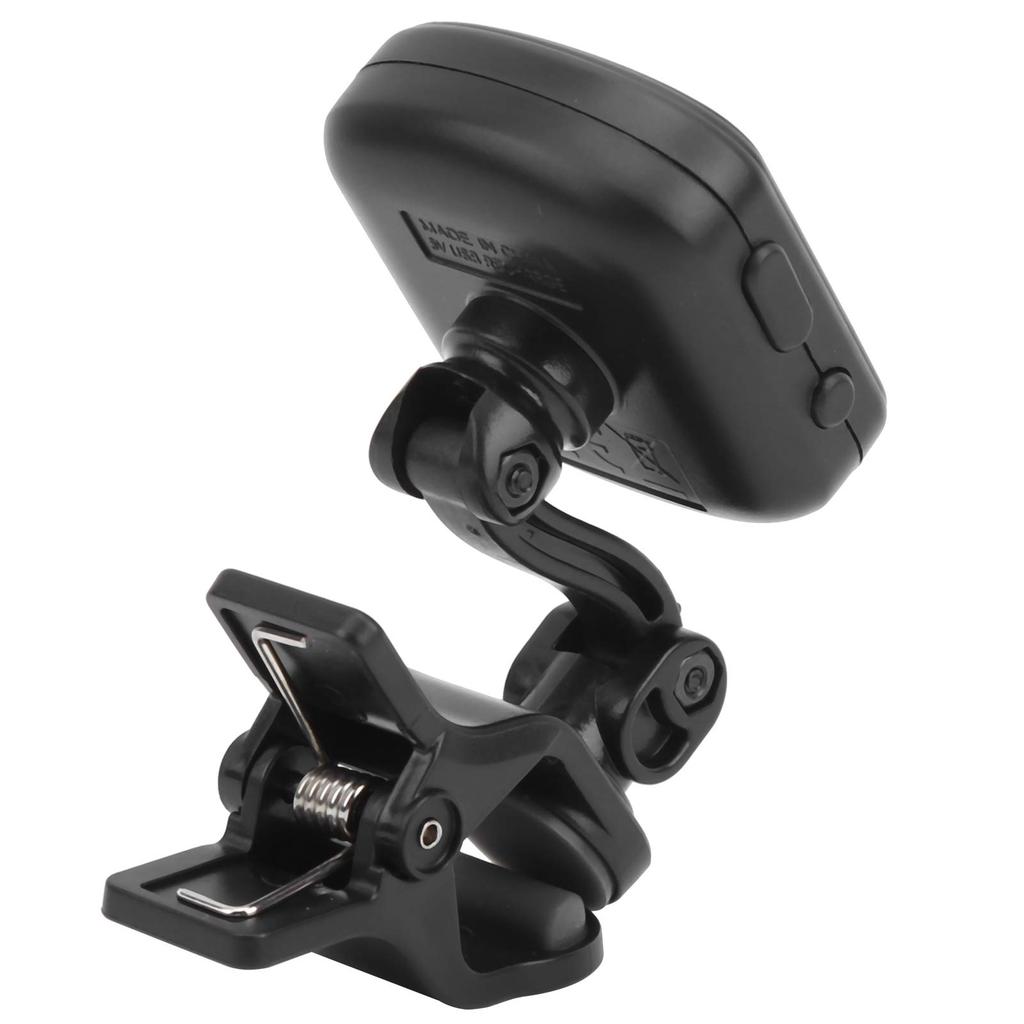 High-Precision Rechargeable Clip-on Guitar Tuner, 12-Temperament Equal Temperament, Built-in 110mAh Battery, Suitable for Guitar, Bass, Ukulele, and
