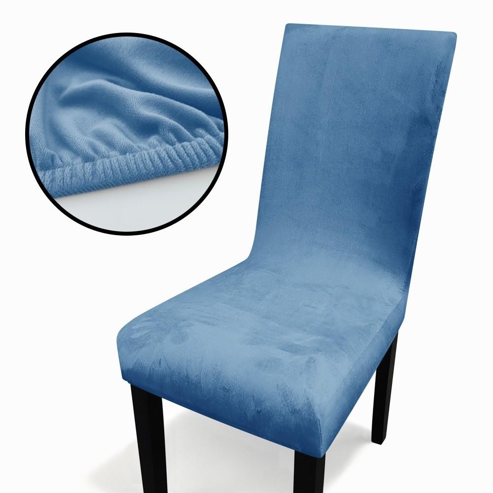 Thick Chair Cover Soft Velvet Dining Room Chair Slipcover  for Office Banquet Restaurant
