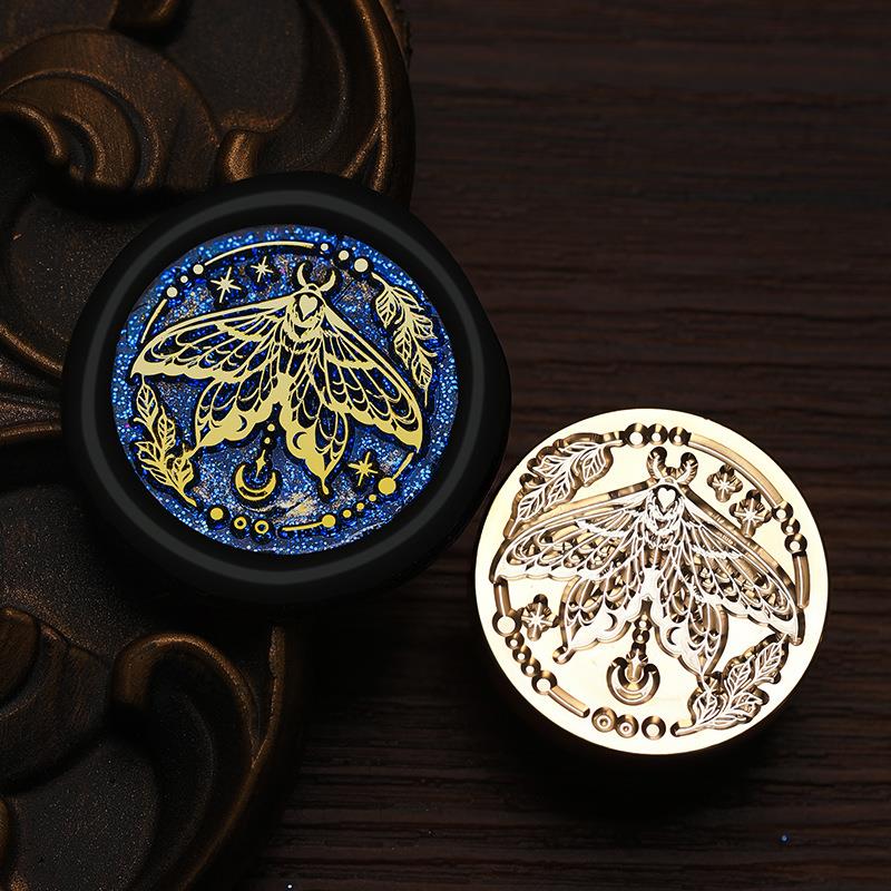 Insect Butterfly Cicada Pattern Wax Seal Stamp Retro Sealing Wax Stamp Replace Head Scorpion Rose Decorate Gift