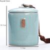 Household Tea Box Ceramic Pot Storage Sealed Pot Coffee Storage Pot Living Room Coffee Table Decoration Kitchen Grain Dispenser