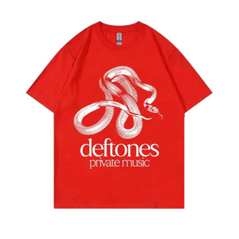 2026 Limited Alternative Metal Rock Band Deftones Private Music Snake Graphic T Shirts Men Women Vintage Oversized T-shirt Streetwear
