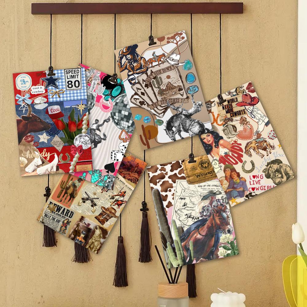 32pcs, Vintage magazine collage postcard, birthday/anniversary gift, collectible, suitable for gifting, can be mailed.