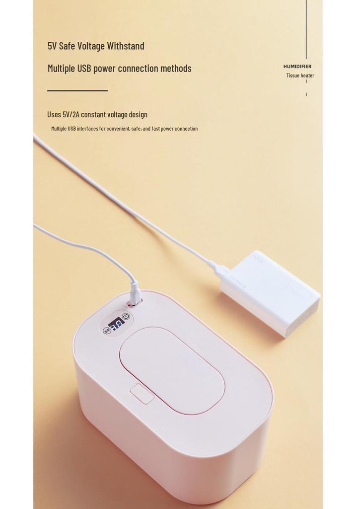 Portable Insulated Wet Wipe Warmer Box with Constant Temperature Control