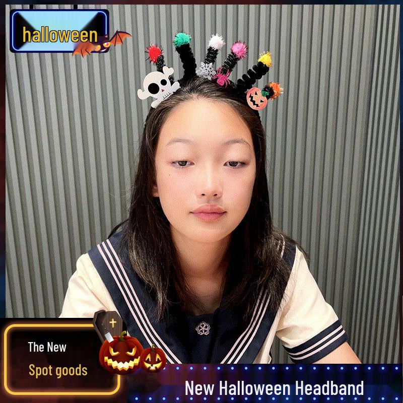 Creative Black Devil Headband: Fun Halloween Hair Accessory for Women